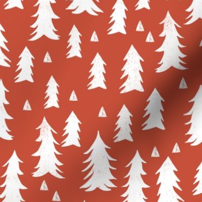 trees // brick red trees forest fir tree woodland kids