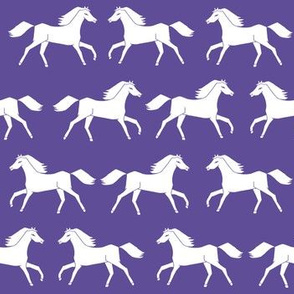 horses // girls purple horse farm animal print