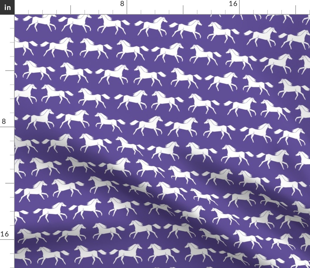 horses // girls purple horse farm animal print