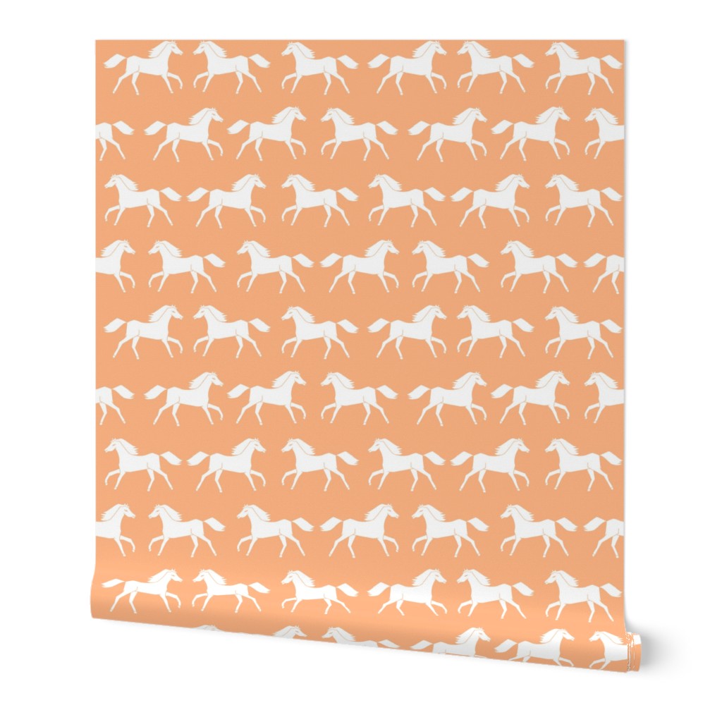 horses // pastel orange creamsicle orange sweet little girls peach orange