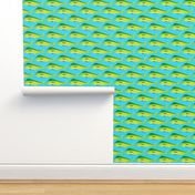 Mahi Dolphinfish in blue background