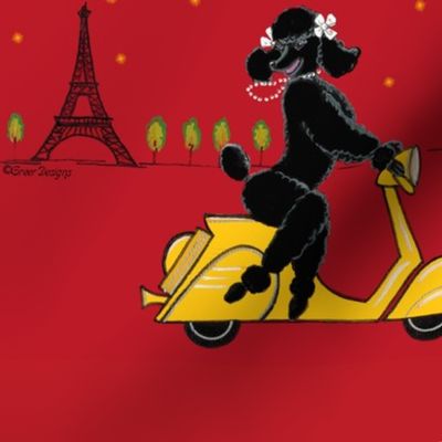 Black Poodle Scooter