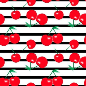 Cherries on stripes