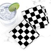 One Inch Black and White Checkered