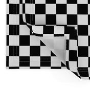 One Inch Black and White Checkered