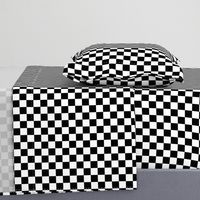 One Inch Black and White Checkered