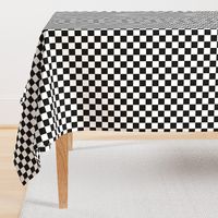 One Inch Black and White Checkered