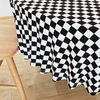 One Inch Black and White Checkered