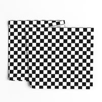 One Inch Black and White Checkered