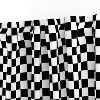 One Inch Black and White Checkered