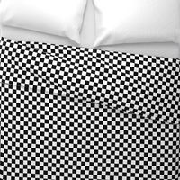 One Inch Black and White Checkered