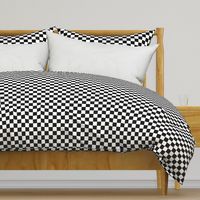 One Inch Black and White Checkered