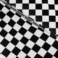 One Inch Black and White Checkered