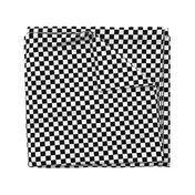 One Inch Black and White Checkered