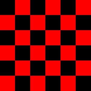 checkered black and red