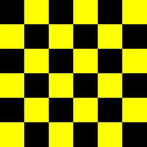 One Inch Black and Yellow Checkerboard