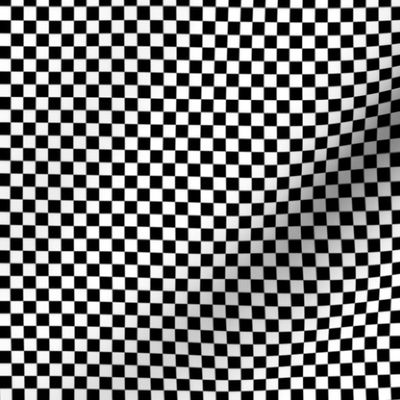 Quarter Inch Black and White Checkered