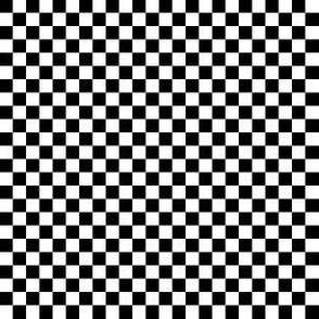 Quarter Inch Black and White Checkered