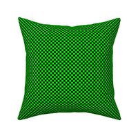 Quarter Inch Black and Lime Green Checkered