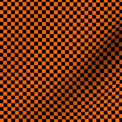 Quarter Inch Black and Orange Checkered