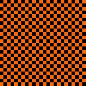 Quarter Inch Black and Orange Checkered