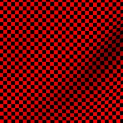 Quarter Inch Black and Red Checkered
