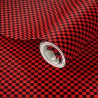 Quarter Inch Black and Red Checkered