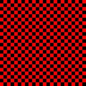 Quarter Inch Black and Red Checkered