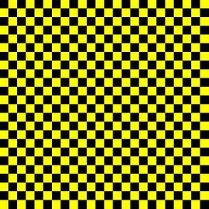 Quarter Inch Black and Yellow Checkerboard