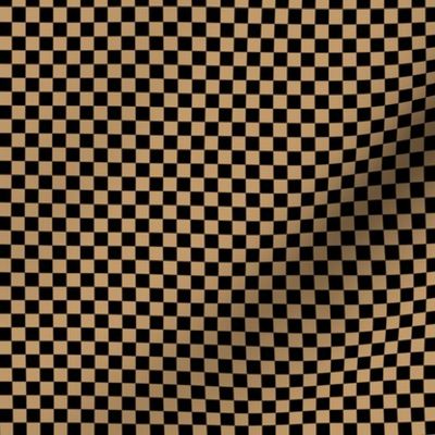 Quarter Inch Black and Camel Brown Checkered