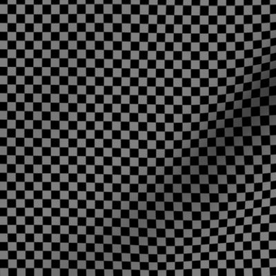Quarter Inch Black and Medium Gray Checkered