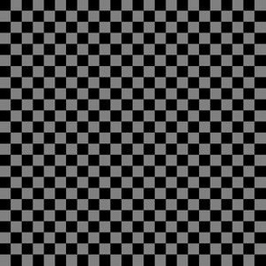 Quarter Inch Black and Medium Gray Checkered