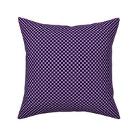 Quarter Inch Black and Lavender Purple Checkered