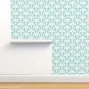 Mermaid Damask Neptune_White