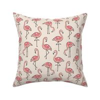 Flamingos in Peach