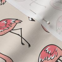 Flamingos in Peach