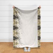 Modern Deco black and cream border print