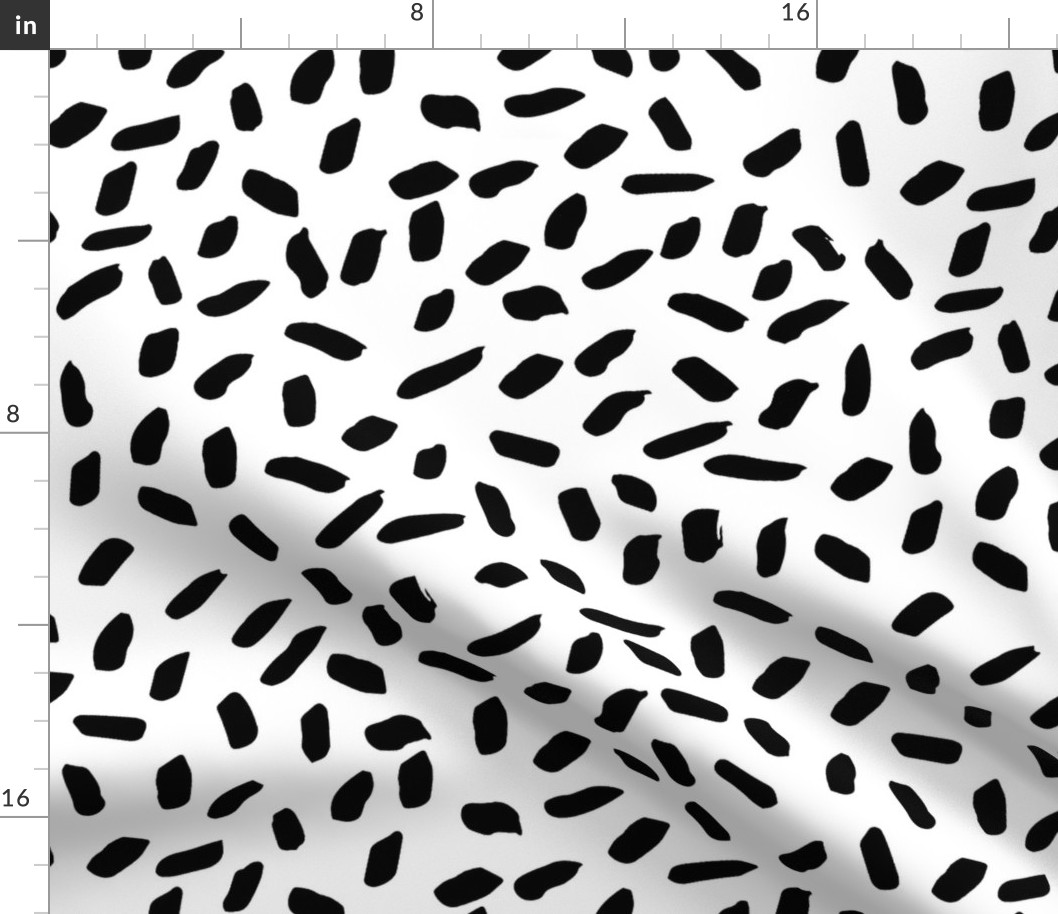 sprinkles // black and white sprinkles large dots kids bw 
