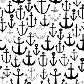 anchors // black and white nautical baby nursery fabric anchors fabric anchor design by andrea lauren