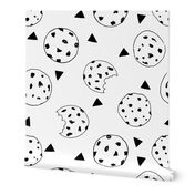 cookies // black and white kids food hand-drawn illustration