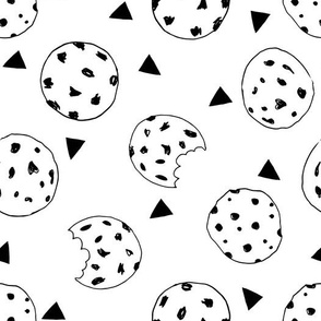 cookies // black and white kids food hand-drawn illustration