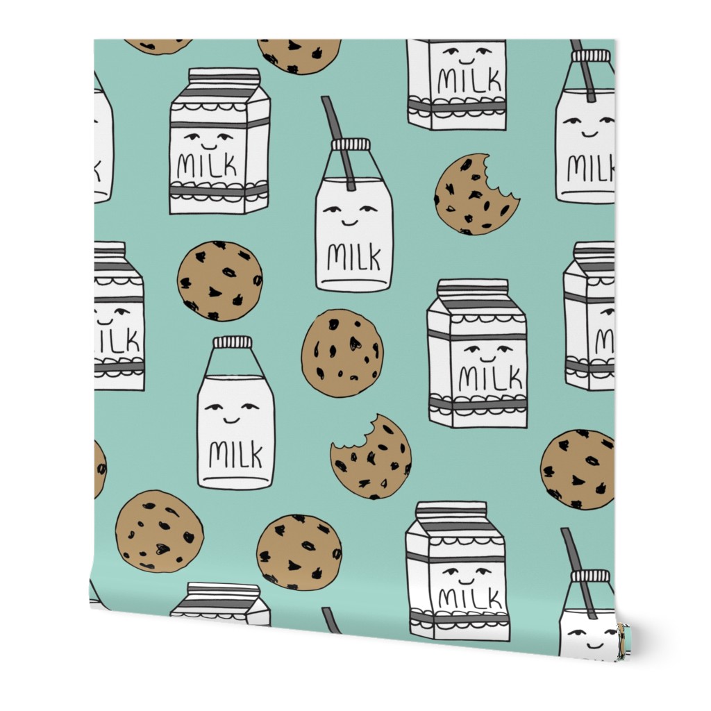 milk and cookies // mint food kids nursery baby kids