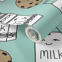 milk and cookies // mint food kids nursery baby kids
