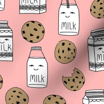milk and cookies // pink milk jug kids food cute kids design