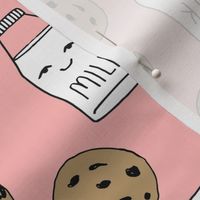 milk and cookies // pink milk jug kids food cute kids design