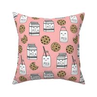 milk and cookies // pink milk jug kids food cute kids design