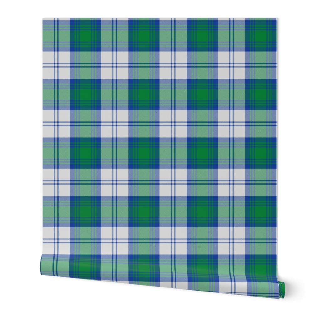 Lindsay dress tartan - 6" blue, green, white