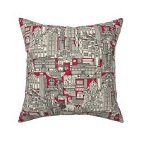 Hong Kong toile de jouy red