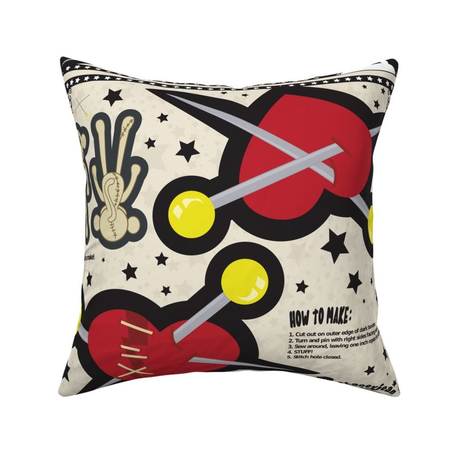 VooDoo Heart Cut & Sew Pillow (FQ)