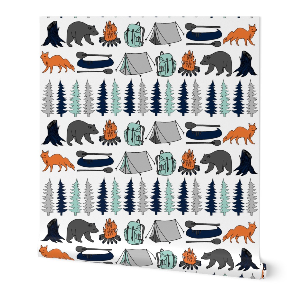 camping // navy mint grey kids boys outdoors adventure